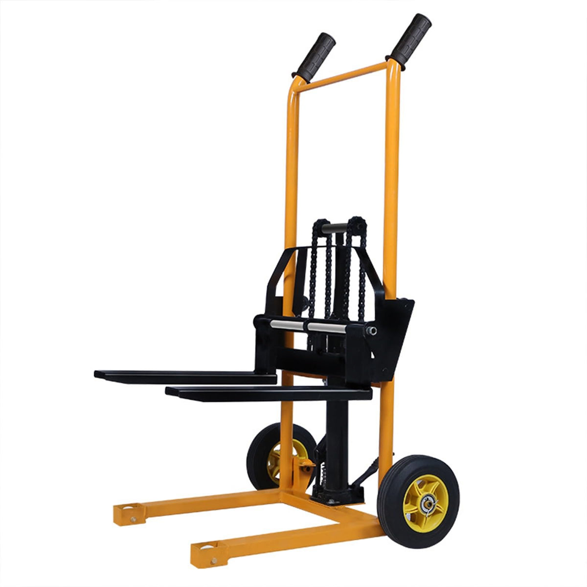Manual Forklift - Hydraulic Pallet Truck with PU Wheels, Compact Steel Forklift, Industrial and Commercial Use(200kg-90cm)