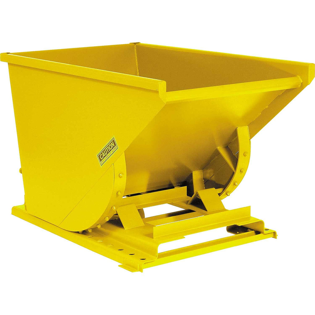 Global Industrial 2 Cu Yd Medium Duty Self Dumping Forklift Hopper, Yellow