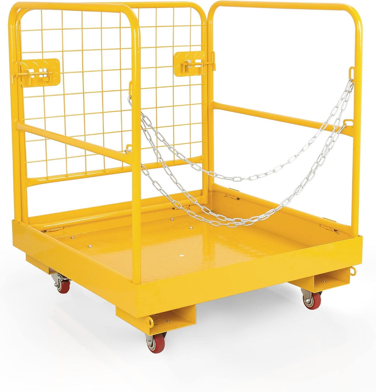 Forklift Safety Cage 36"x36" for 1 Or 2 People, Forklift Man Basket 1200 Lbs, Foldable Forklift Work Platform for Changing Lights, Painting, Roof Repair, Tree Service,36" Upgrade