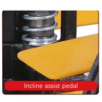 Manual Forklift - Hydraulic Pallet Truck with PU Wheels, Compact Steel Forklift, Industrial and Commercial Use(200kg-90cm)