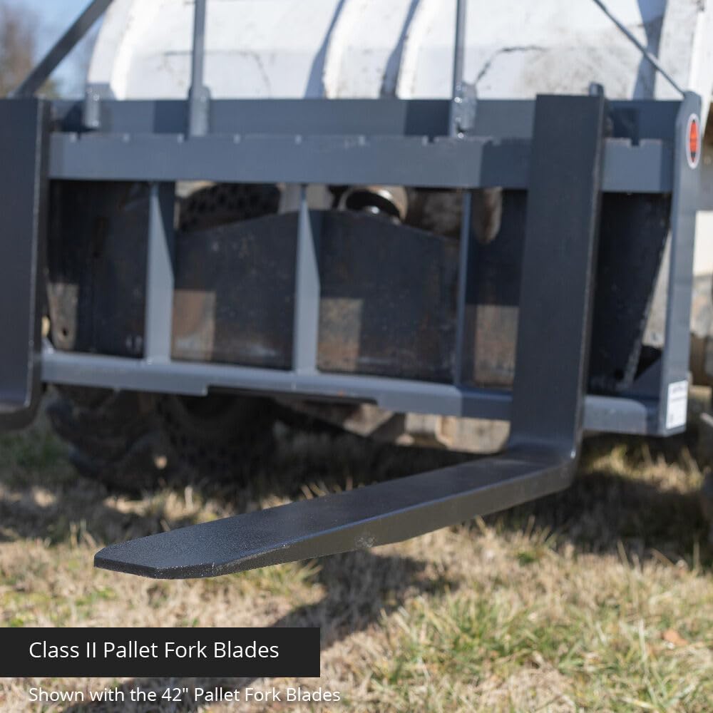Titan Attachments 48in Pallet Fork Blades, 4,000 LB Load Capacity, Class II Forklift Blades