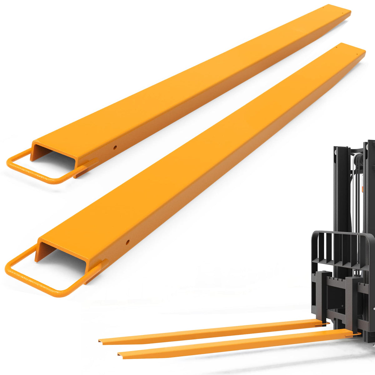 6.5in Width Forklift Extensions 96in for 6" Wide Forks