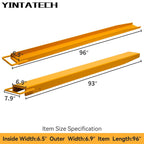 6.5in Width Forklift Extensions 96in for 6" Wide Forks