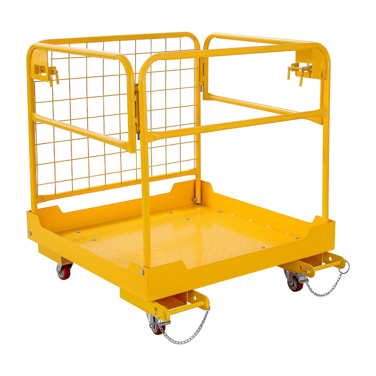 Forklift Safety Cage 36"x36" for 1 Or 2 People, Forklift Man Basket 1200 Lbs, Foldable Forklift Work Platform for Changing Lights, Painting, Roof Repair, Tree Service,36" Upgrade