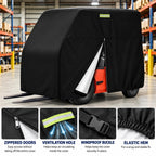 Forklift Cover for Clark GEN2 Diesel Pneumatic C70, Waterproof Outdoor Forklift Truck Storage Cover, Dust Protection with Zippered Door and Reflective Strips