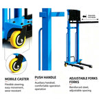 Semi Electric Pallet Stacker Forklift, Hydraulic Portable Material Lift