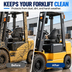 Forklift Cover for Yale Series N Diesel GDP2.5N, Waterproof Outdoor Forklift Truck Storage Cover, Dust Protection with Zippered Door and Reflective Strips