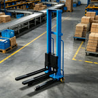 Semi Electric Pallet Stacker Forklift, Hydraulic Portable Material Lift