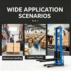 Semi Electric Pallet Stacker Forklift, Hydraulic Portable Material Lift